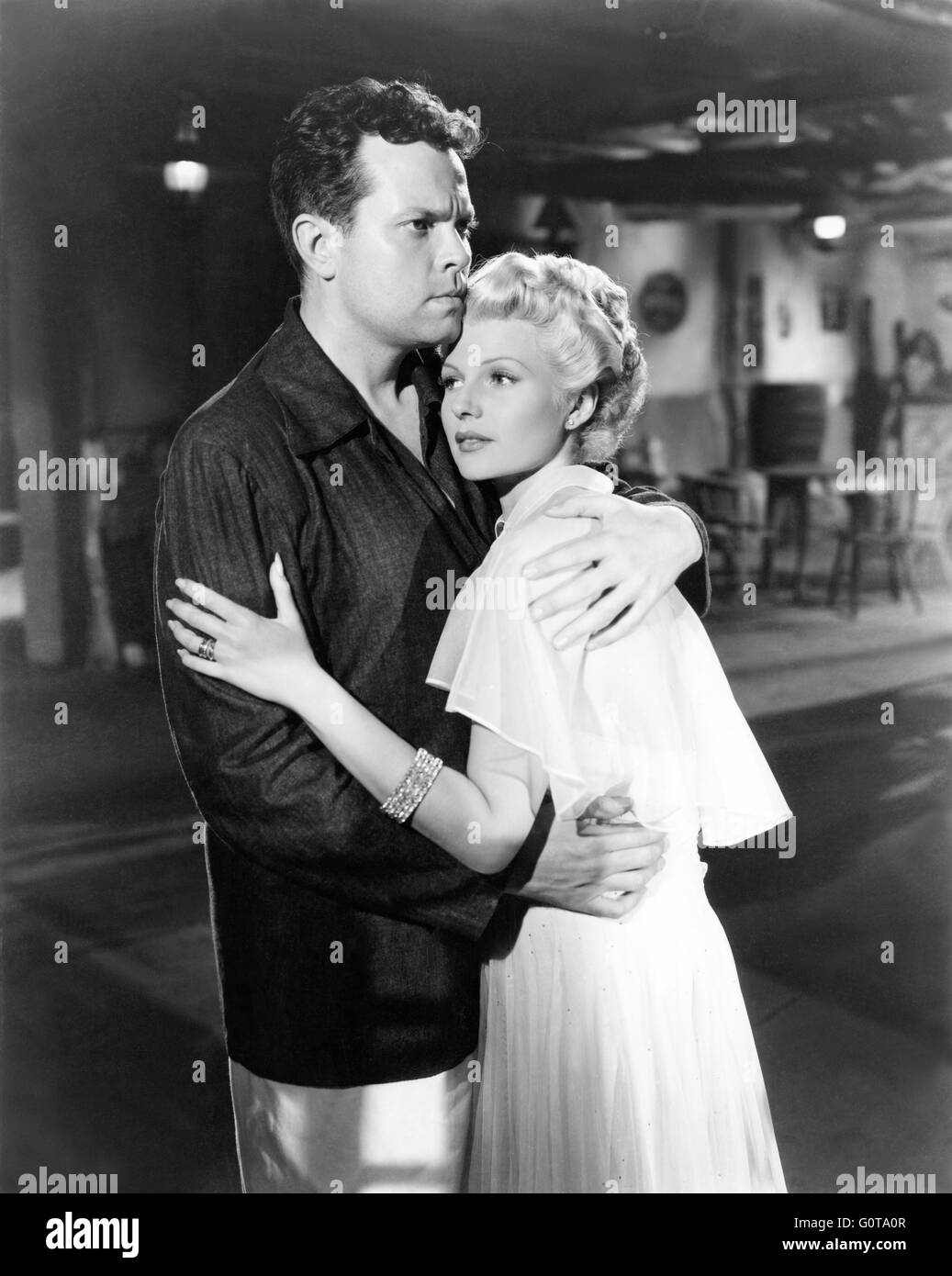 Orson Welles e Rita Hayworth / La signora da Shanghai / 1948 diretto da Orson Welles (Columbia Pictures) Foto Stock