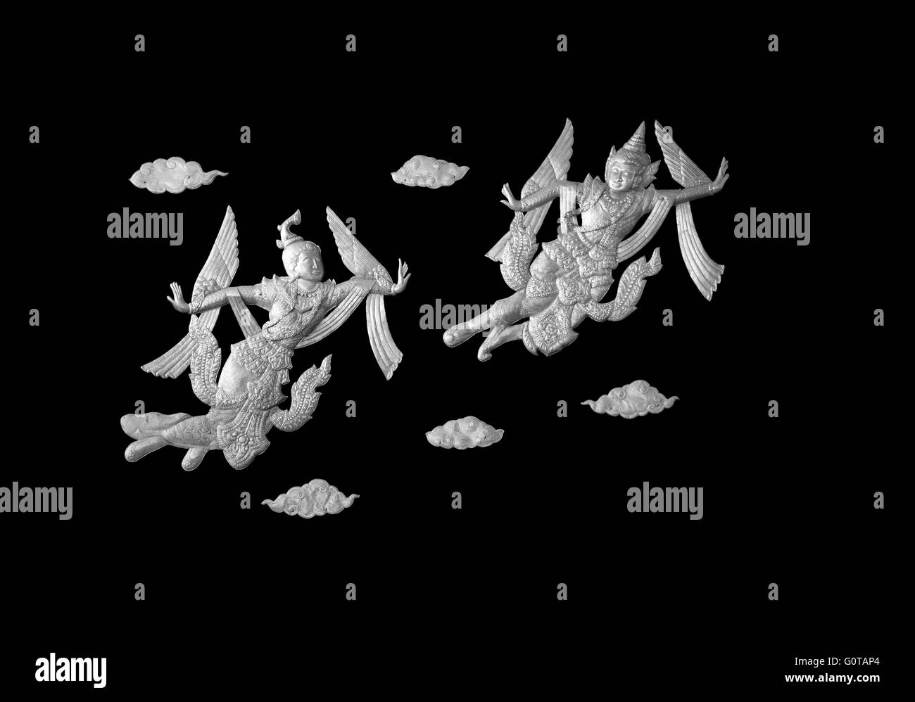 L'allegoria dell'Aeroporto Yangon hall di entrata (Myanmar). Allégorie du hall d'entrée de l'aéroport de Yangon (Birmanie). Foto Stock