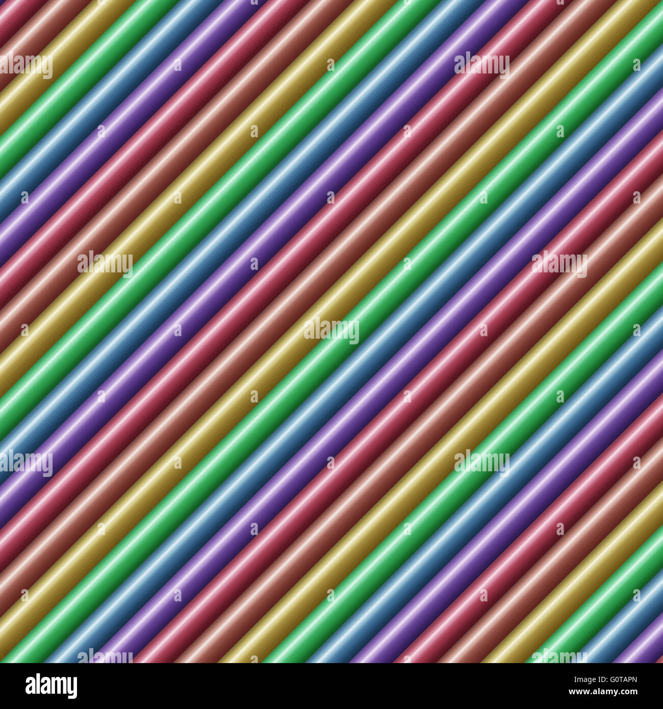 Diagonale tubo multicolore texture di sfondo perfettamente affiancabile Foto Stock