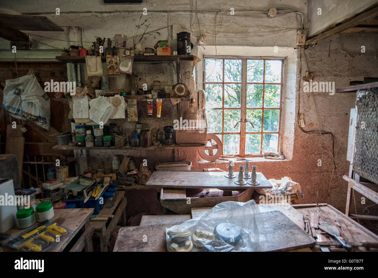 Il vecchio studio della ceramica nel distretto del Lago Foto Stock