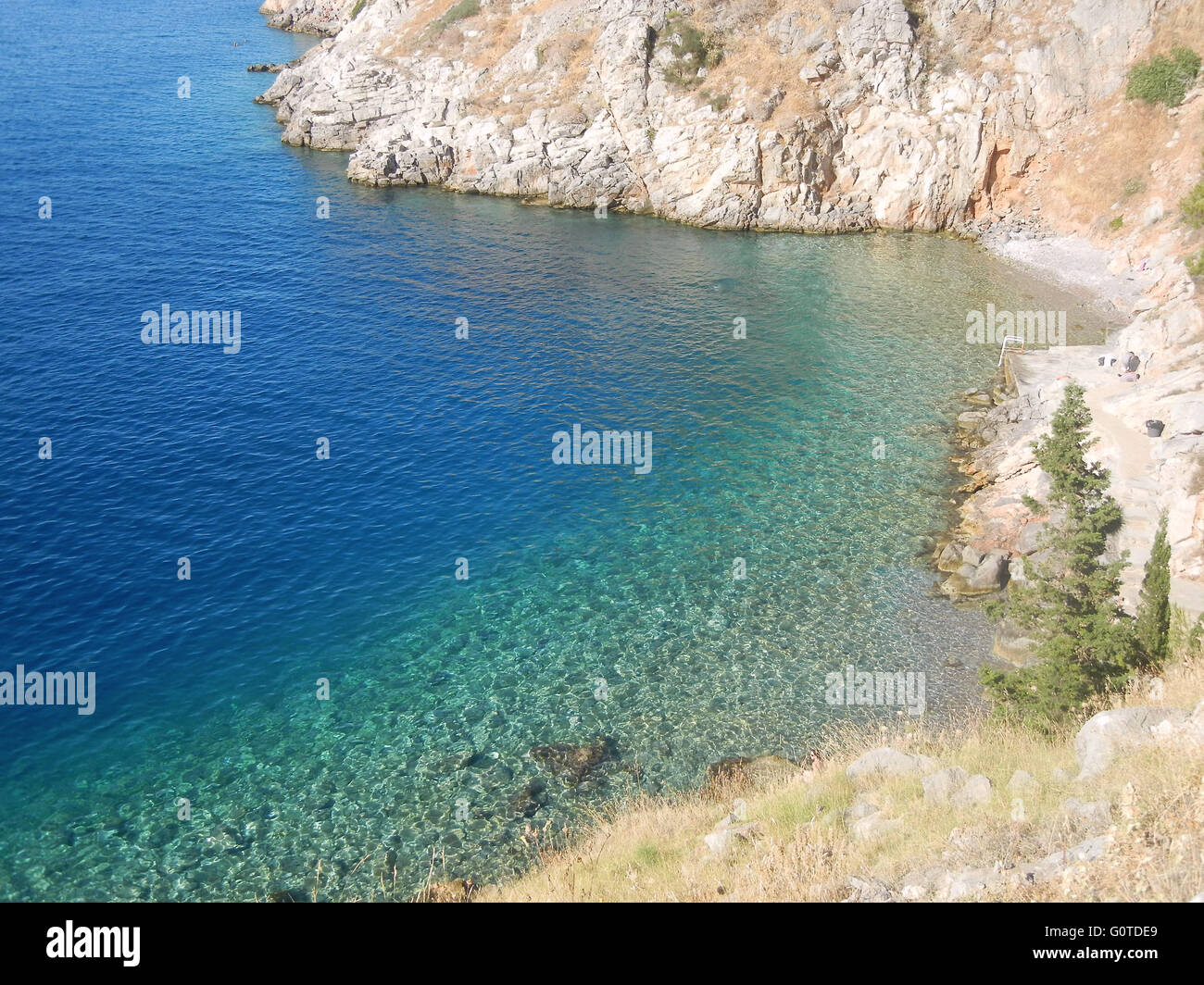 Mare Egeo dalla Grecia HYDRA Foto Stock