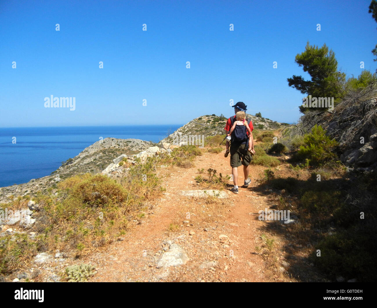 Escursionismo sulla sommità del monte eros Foto Stock