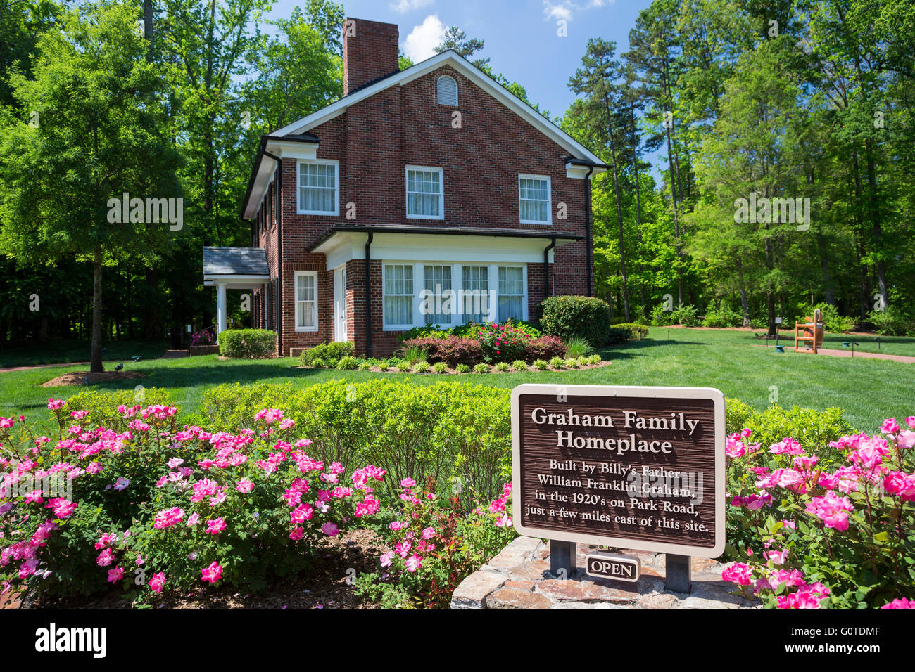 Charlotte, North Carolina - Billy Graham la casa dell'infanzia a Billy Graham Libreria. Foto Stock