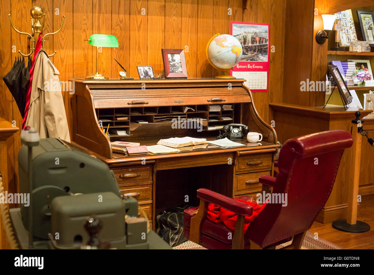 Charlotte, North Carolina - una ricostruzione di Billy Graham dell'ufficio a Billy Graham Libreria. Foto Stock