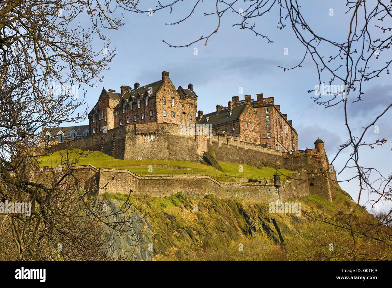 Il Castello di Edimburgo a Edimburgo, Scozia, Regno Unito Foto Stock