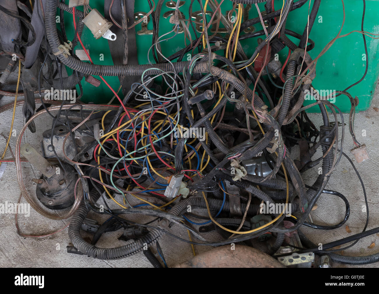 Auto di seconda mano cablaggio elettrico set . Foto Stock