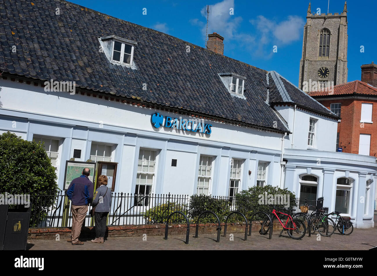 Barclays Bank a Fakenham, North Norfolk, Inghilterra Foto Stock