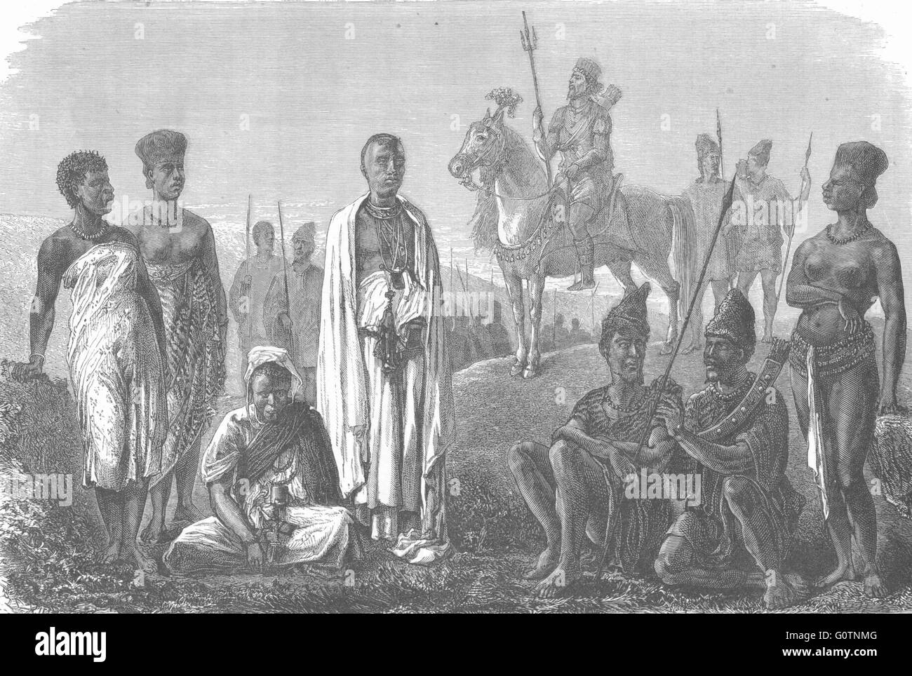 SENEGAL: Senegambia: West African tipi, antica stampa 1880 Foto Stock