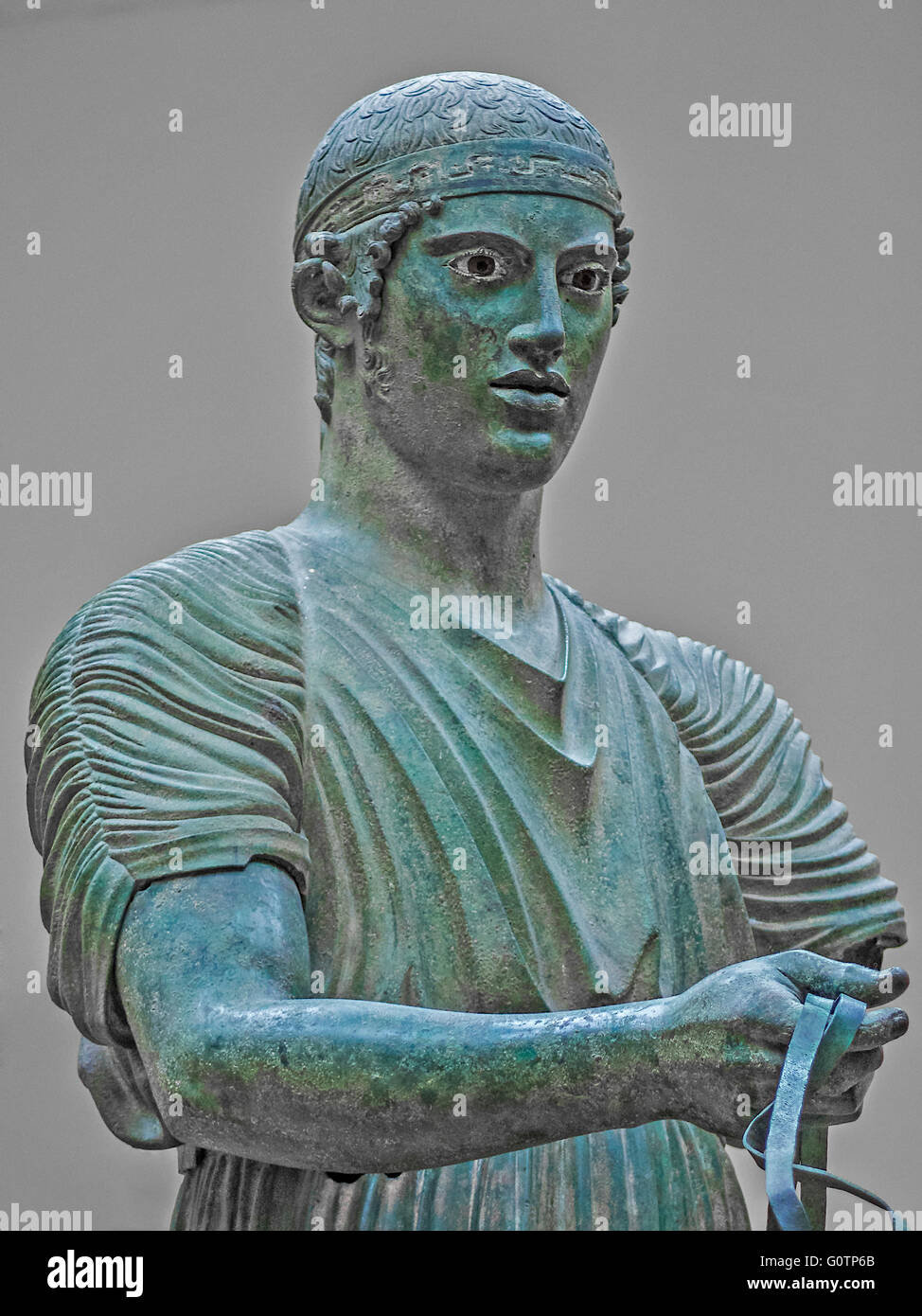 La Statua di Auriga Museo Delphi Grecia Foto Stock