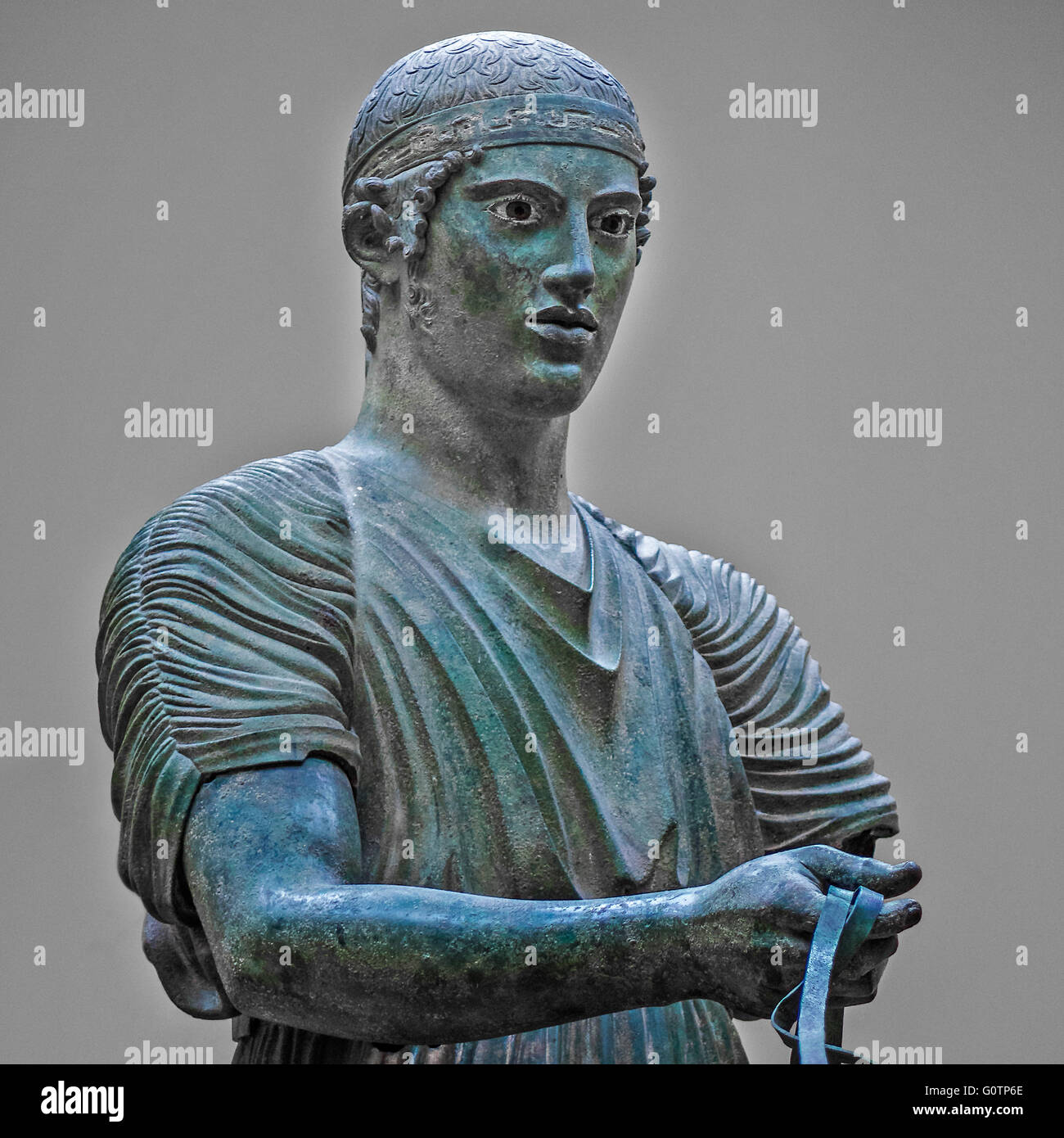 La Statua di Auriga Museo Delphi Grecia Foto Stock