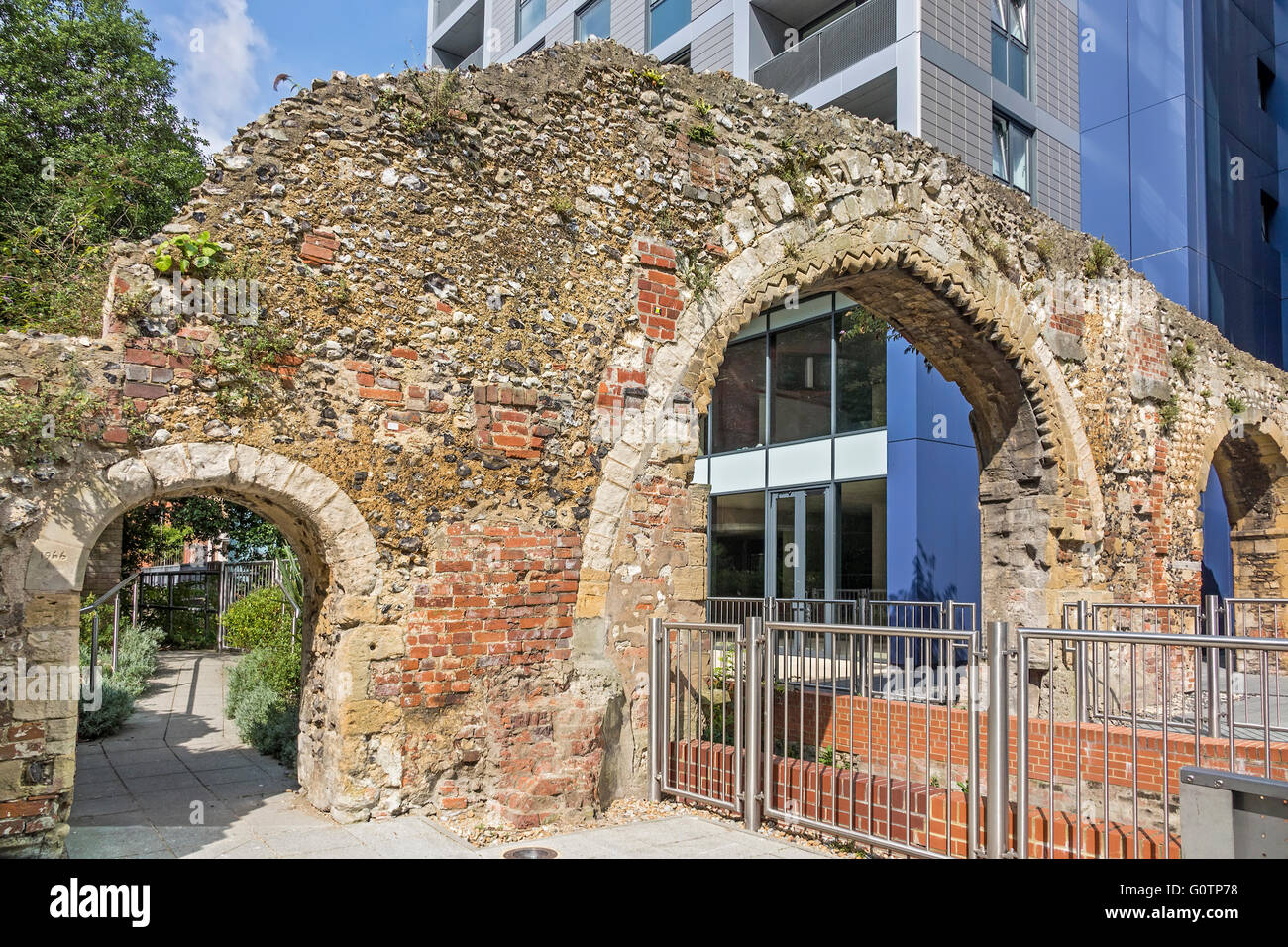 Resti del Mulino abbazia di Reading Berkshire REGNO UNITO Foto Stock