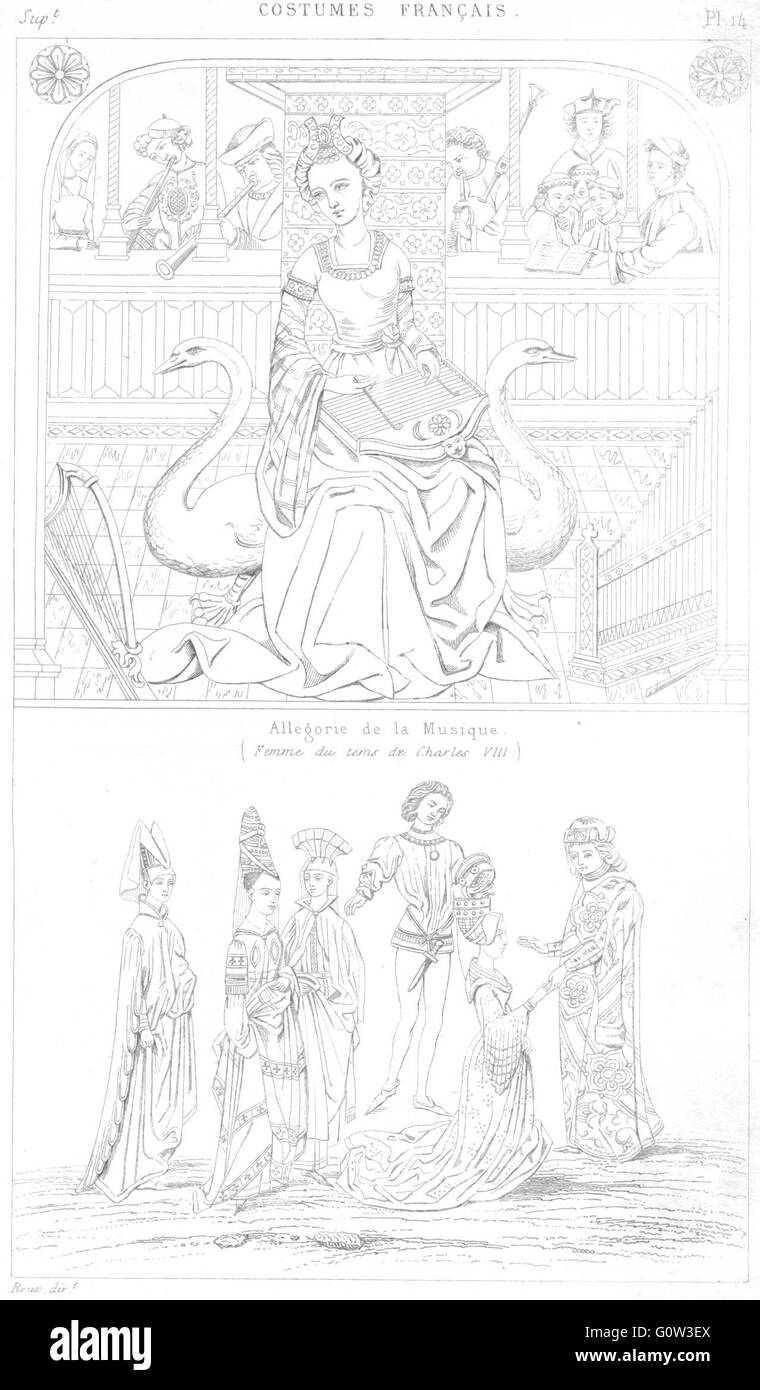 ALLEGORIE DE MUSIQUE(Carlo VIII): Ricevimento grande dame(Temeraire), 1875 Foto Stock