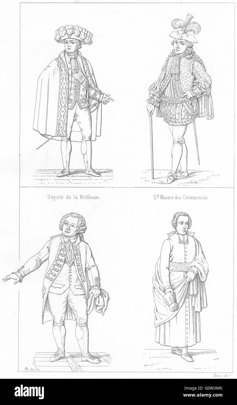 Francia: Depute Noblesse; Gd Maitre cerimonie; Tiers Etat(1789); Clergé, 1875 Foto Stock