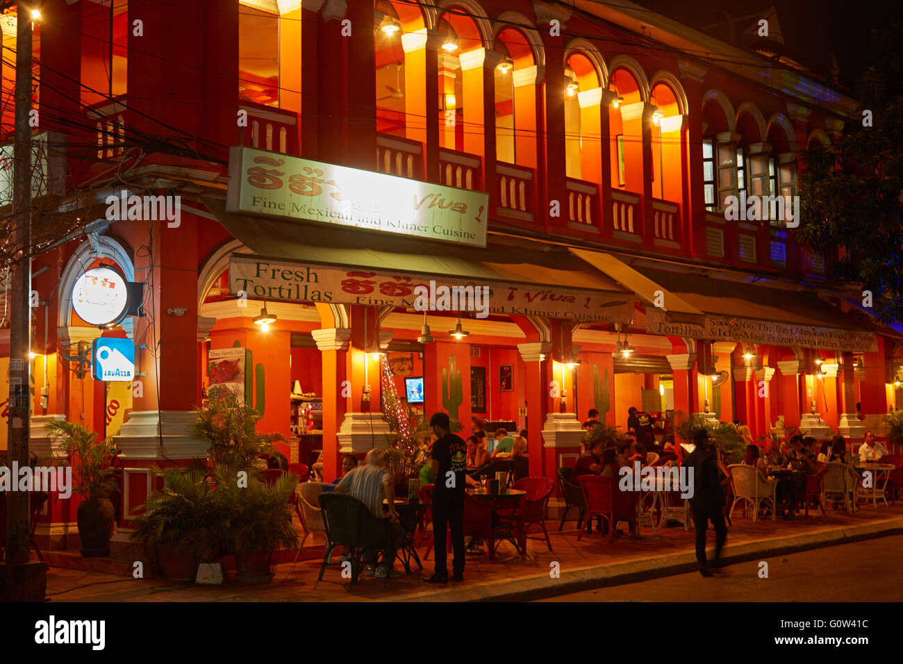 Viva ristorante messicano, Siem Reap, Cambogia Foto Stock