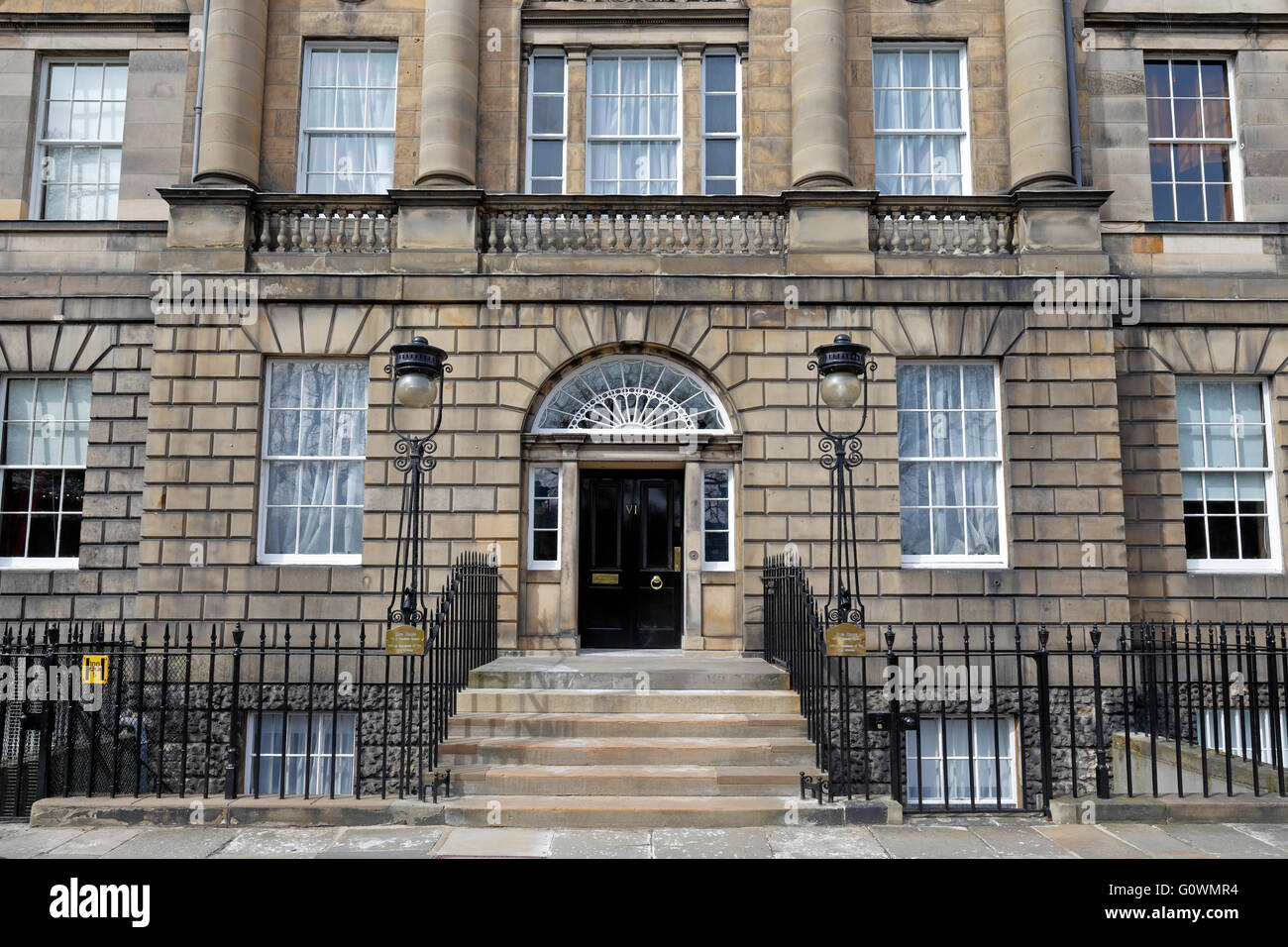 Bute House di Charlotte Square il Primo ministro è residenza ufficiale, Edimburgo, Scozia, Regno Unito. Foto Stock