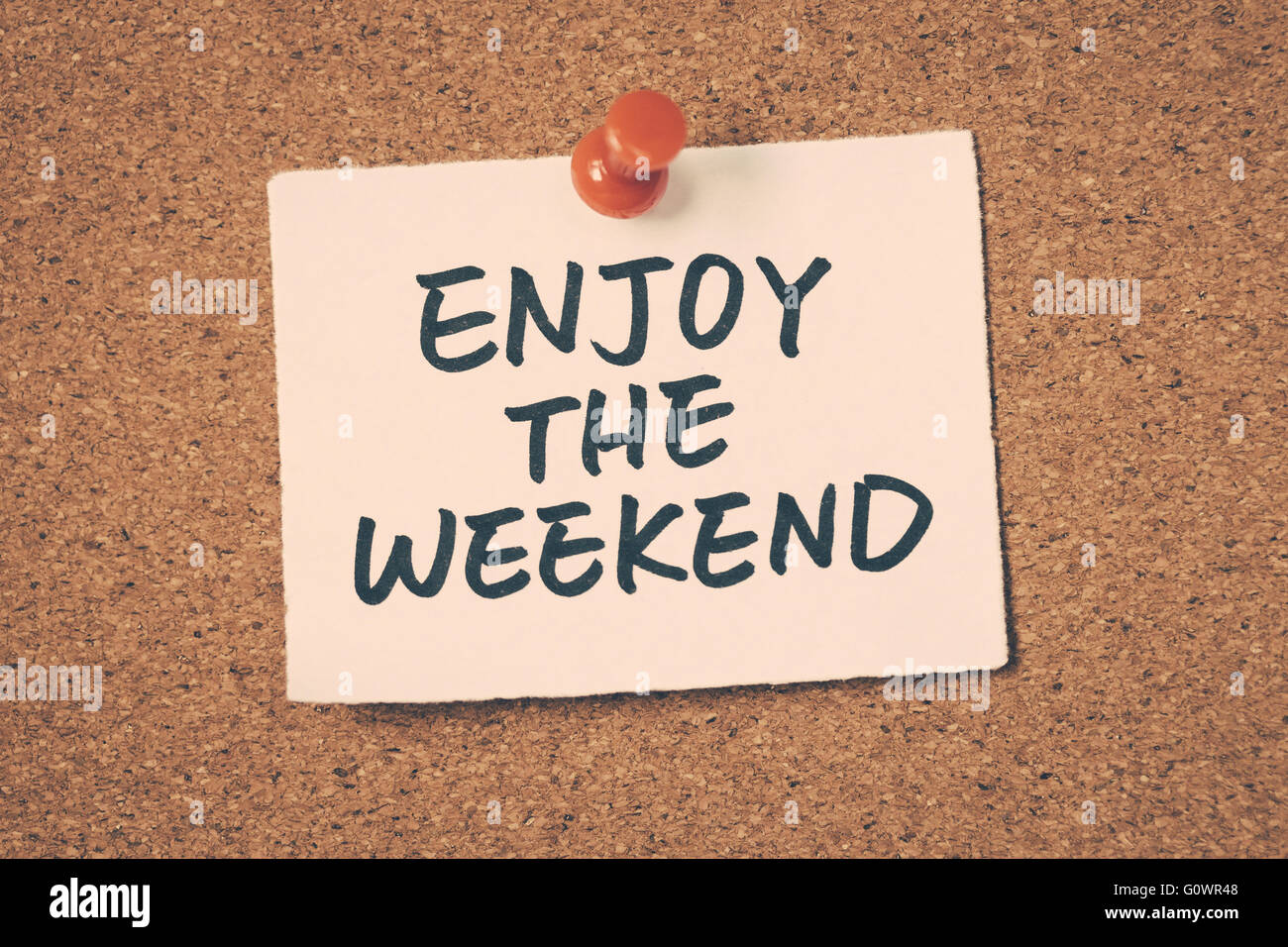 Goditi il fine settimana Foto Stock
