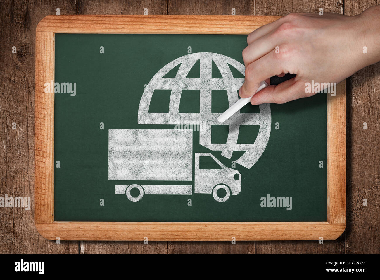 Immagine composita della scrittura a mano con Chalk Foto Stock