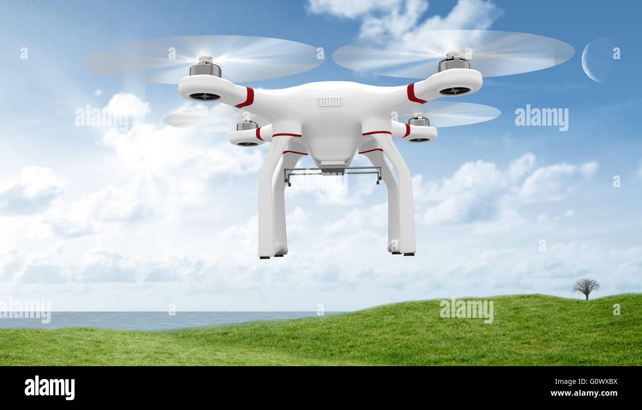 Immagine composita di immagine di un drone Foto Stock