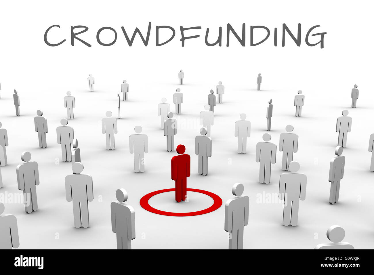 Immagine composita della parola crowdfunding Foto Stock