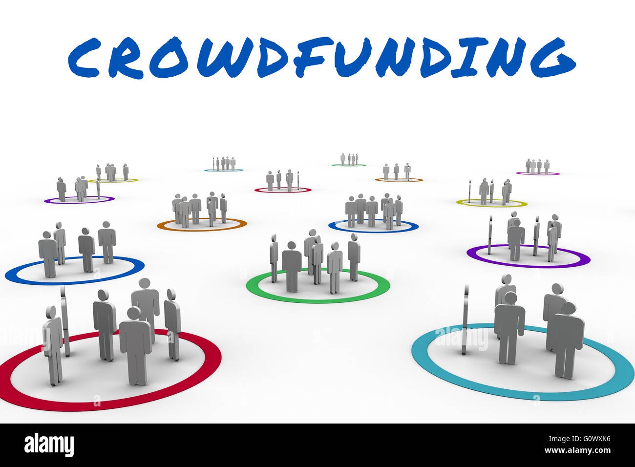 Immagine composita della parola crowdfunding Foto Stock