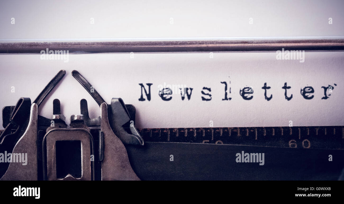 Immagine composita della parola newsletter contro uno sfondo bianco Foto Stock