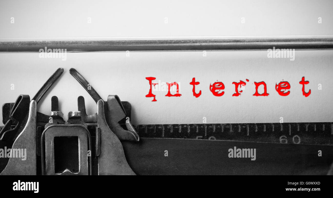 Immagine composita del messaggio di internet Foto Stock