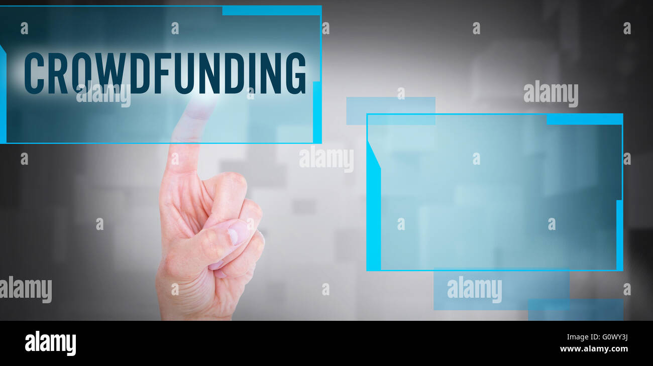 Immagine composita della parola crowdfunding contro uno sfondo bianco Foto Stock