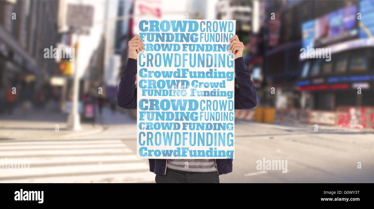 Immagine composita della parola crowdfunding contro uno sfondo bianco Foto Stock