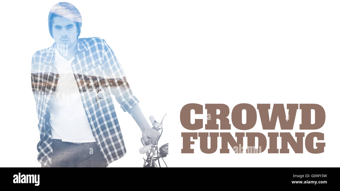 Immagine composita della parola crowdfunding contro uno sfondo bianco Foto Stock