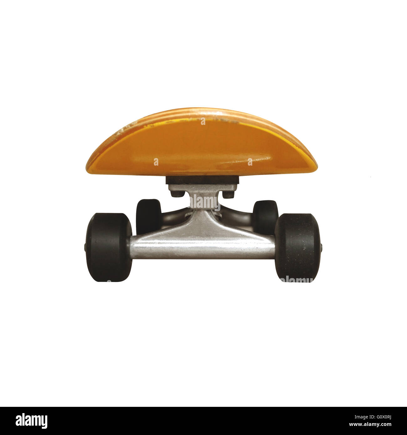 Skateboard su bianco Foto Stock