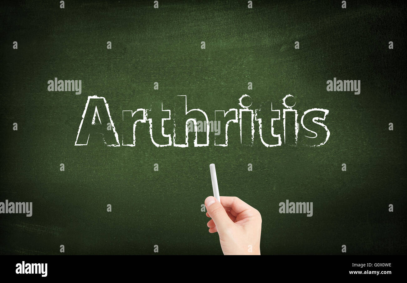 Artrite scritti su una lavagna Foto Stock