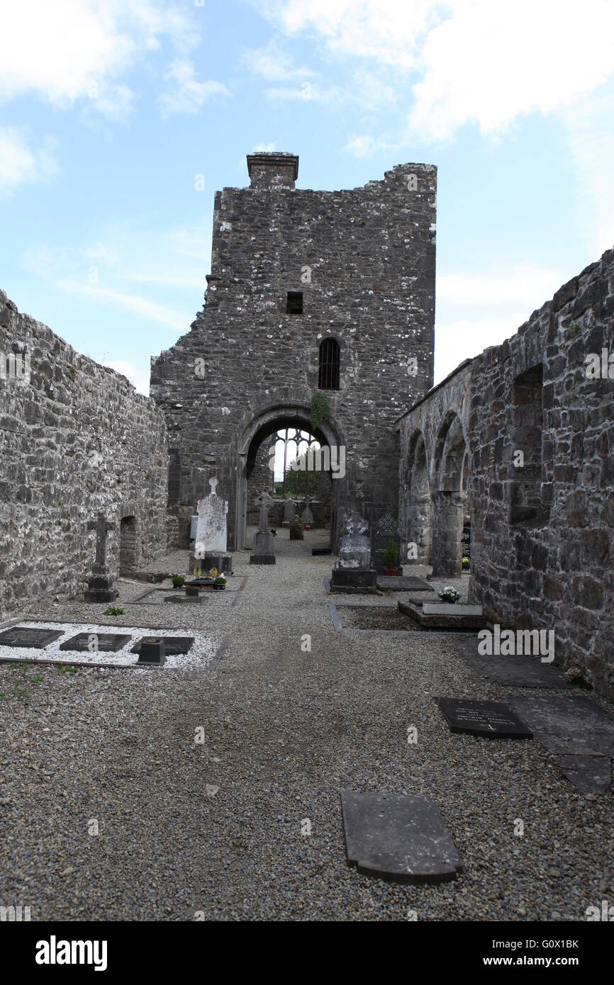 Creevelea Abbey, convento francescano, Co Leitrim megalitico, Irlanda Foto Stock