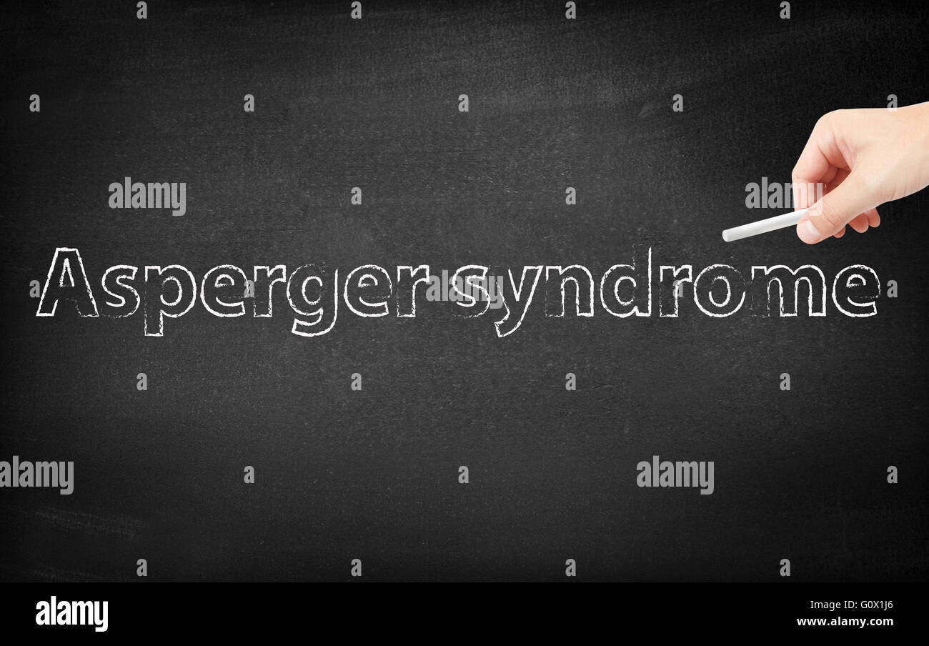 Asperger scritti su una lavagna Foto Stock