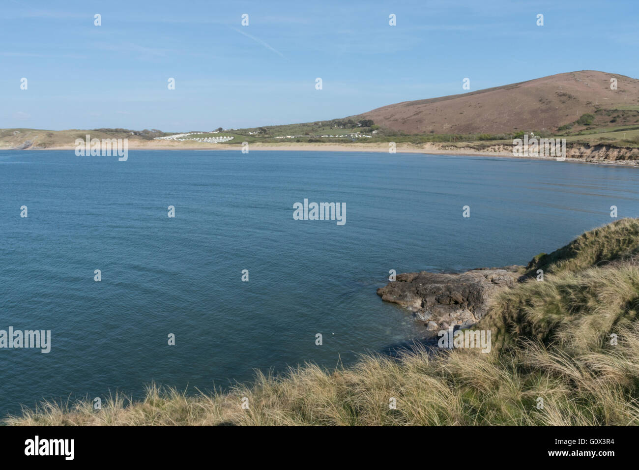 Broughton Baia a Nord della Penisola di Gower, Galles Foto Stock