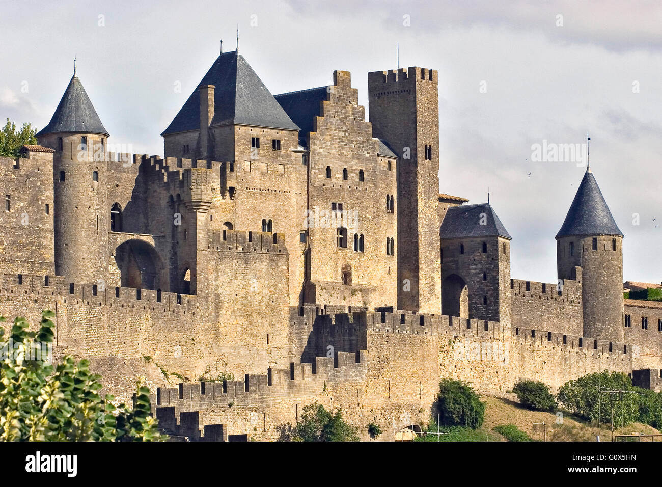 Città vecchia di Carcassonne. La Francia. Foto Stock