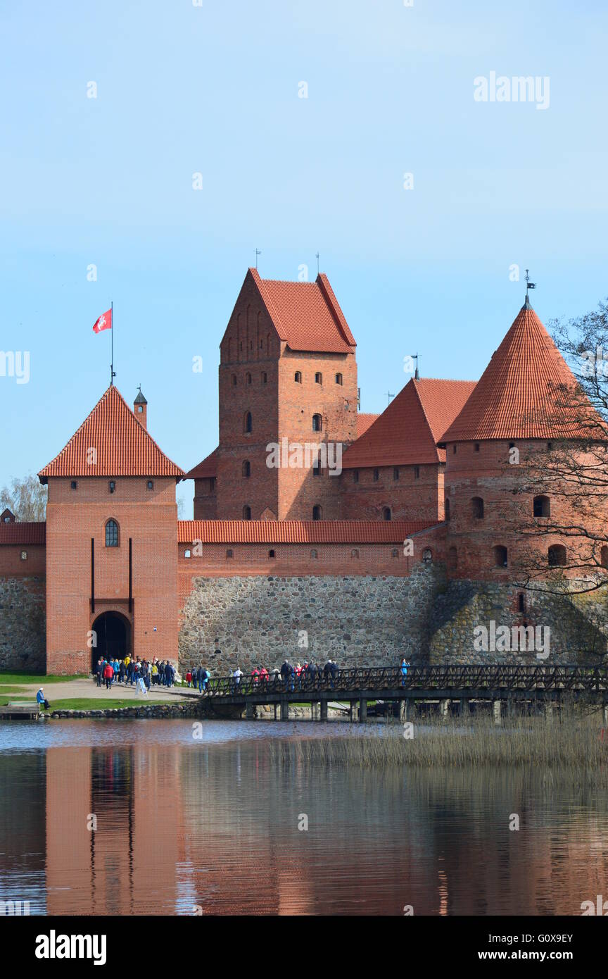 Il Castello di Trakai, Lituania Foto Stock