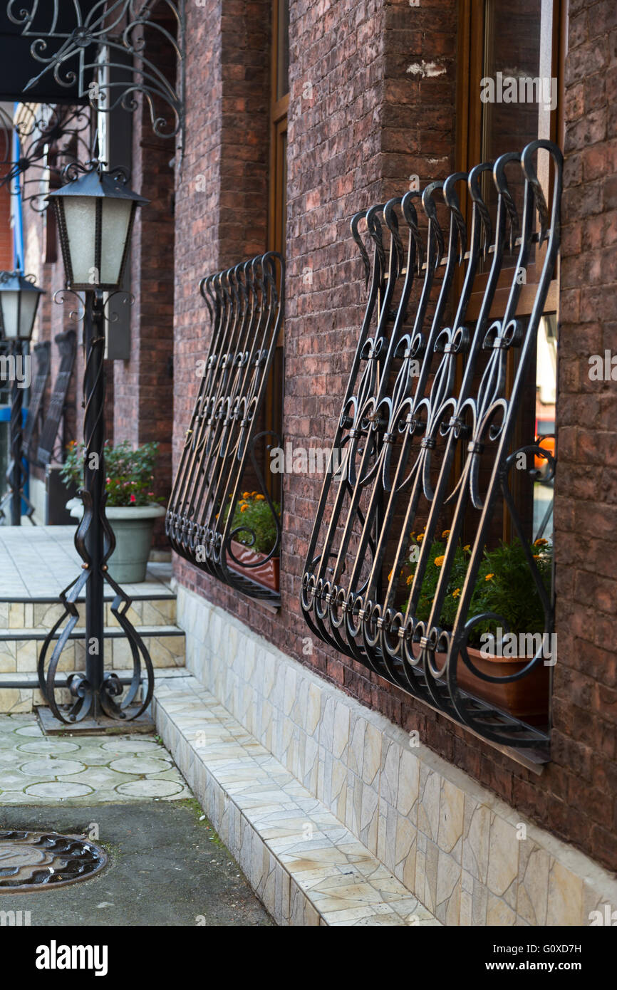 Ingresso, Finestra e antica via la luce Foto Stock