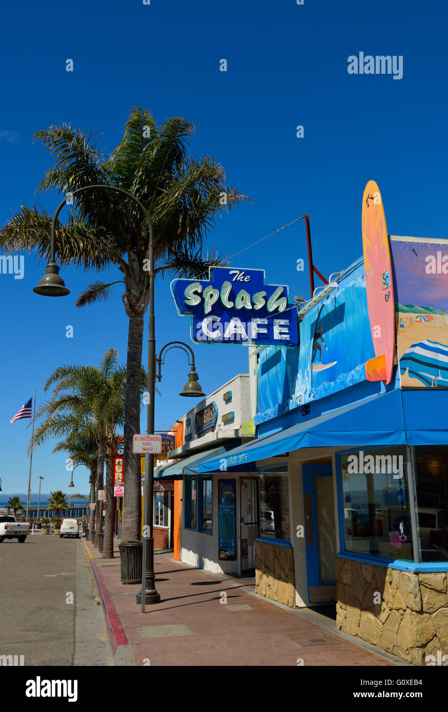 The Splash Cafe, Pismo Beach CA Foto Stock