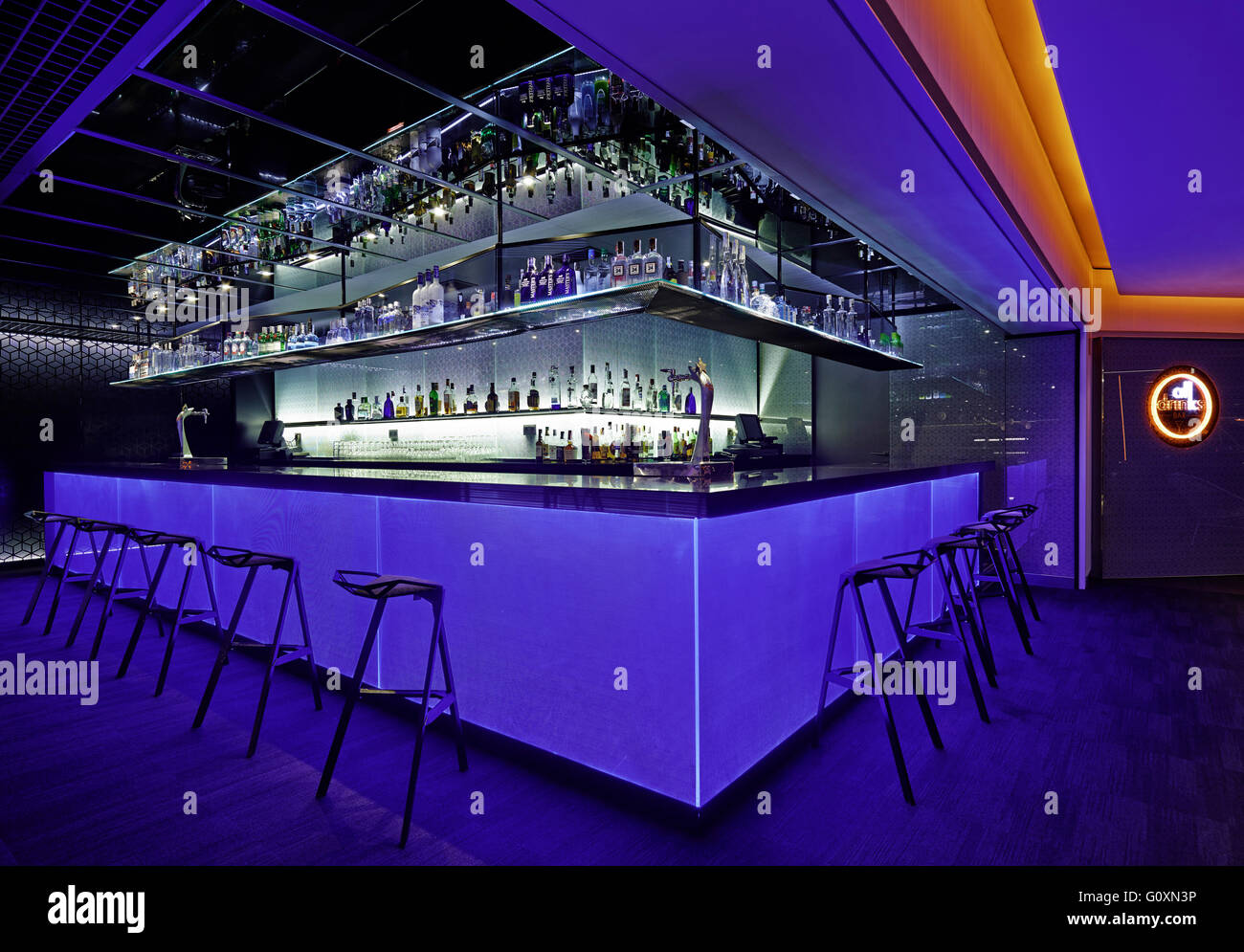 Casinò di Barcellona, il gioco d'azzardo club area bar. Foto Stock