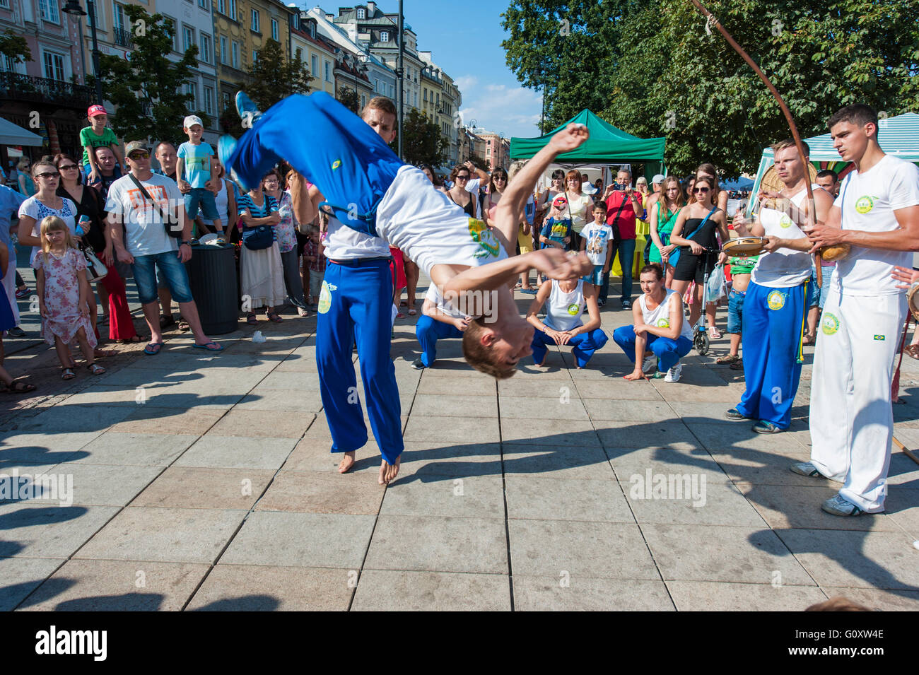 Open-air evento in Krakowskie Przedmieście di Varsavia, la capitale della Polonia. Foto Stock