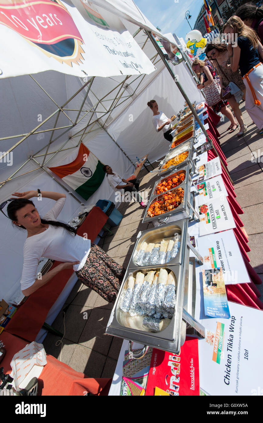 Open-air evento in Krakowskie Przedmieście di Varsavia, la capitale della Polonia. Foto Stock