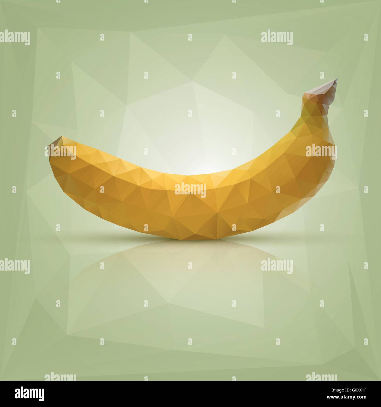 Triangolo banana poligonale illustrazione. Illustrazione Vettoriale