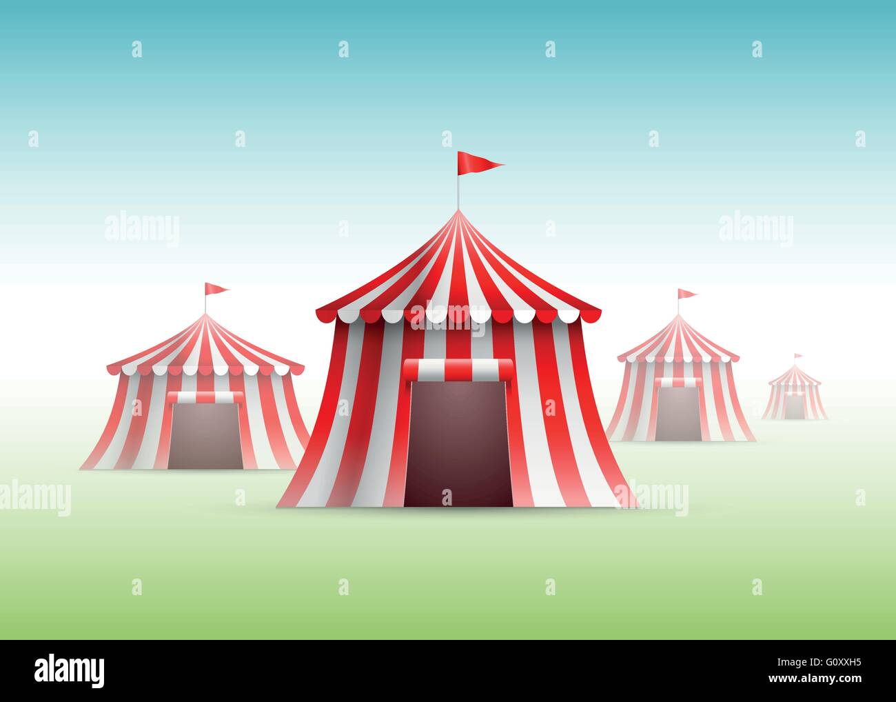 Illustrazione Vettoriale di tendoni da circo. Illustrazione Vettoriale