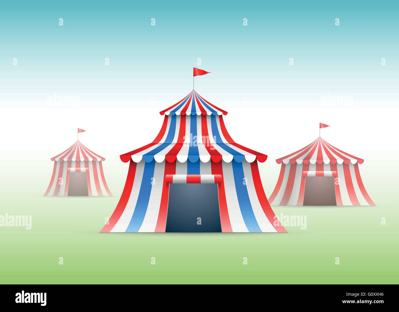 Illustrazione Vettoriale di tendoni da circo. Illustrazione Vettoriale