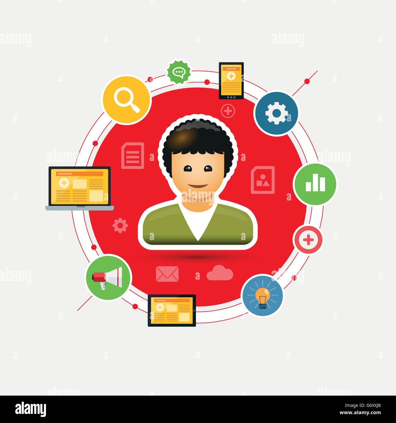 Vettore web design, SEO, codding concetto correlato illustrazione. EPS10 file. Illustrazione Vettoriale