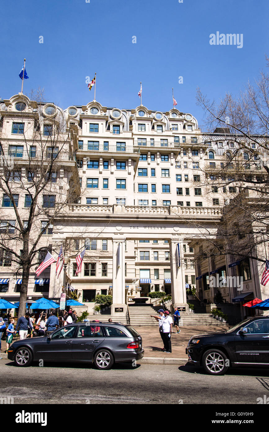 Willard Intercontinental Hotel, 1401 Pennsylvania Avenue NW, Washington DC Foto Stock