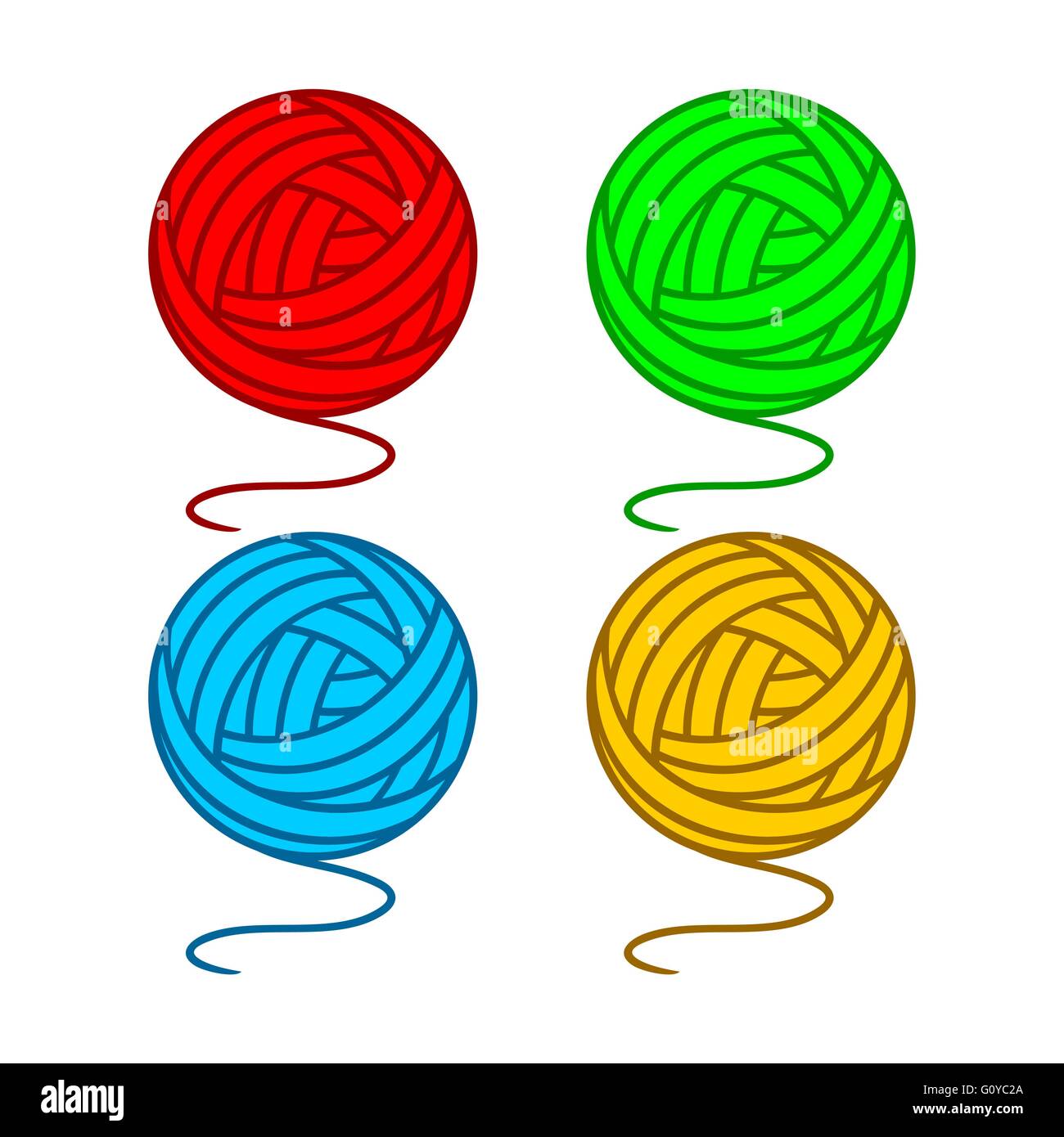 Sfere di filato Illustrazione Vettoriale