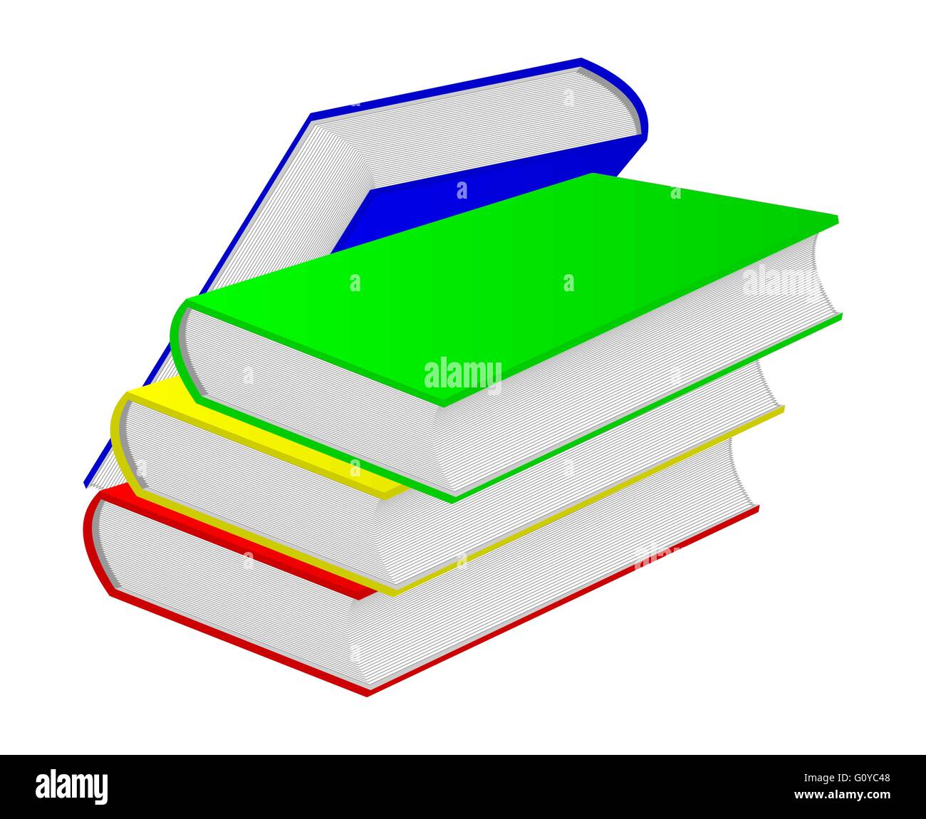 Quattro libri. Illustrazione Vettoriale