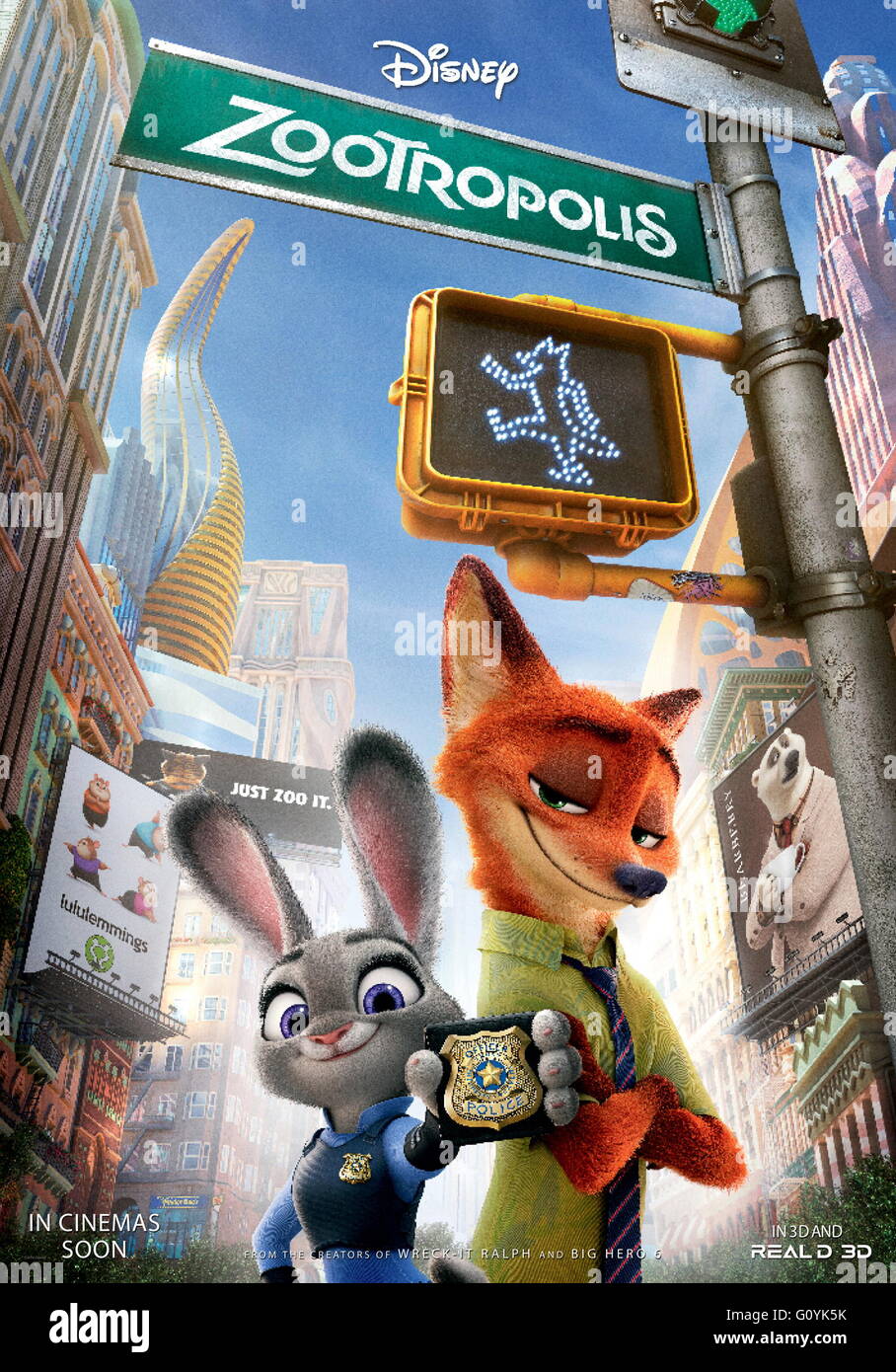 Data di rilascio: Marzo 4, 2016 Titolo: Zootopia STUDIO: Walt Disney Pictures Regista: Byron Howard, ricco Moore Trama: In una città di animali antropomorfi, un fuggiasco con artista fox e un rookie bunny cop deve lavorare togIn una città di animali antropomorfi, un fuggiasco con artista fox e un rookie bunny cop deve lavorare insieme per scoprire una cospirazione nella foto: stelle: Ginnifer Goodwin, Jason Bateman, Idris Elba (credito: c Walt Disney Pictures/Entertainment Pictures/) Foto Stock