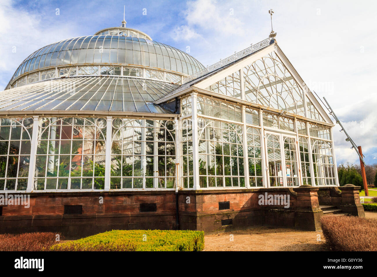 I popoli Palace Museum e giardini invernali di Glasgow ha aperto il 22 gennaio, 1898 dal conte di Rosebery, Verde, Scozia Foto Stock